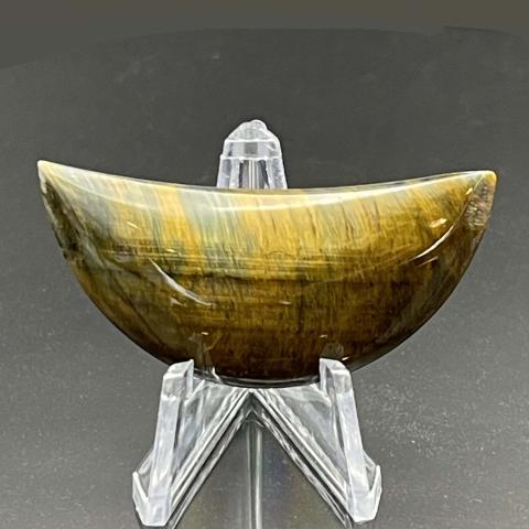 Blue n Gold Tiger Eye Crescent