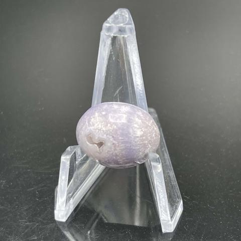 Lavender Sagenitic Agate Button Oval