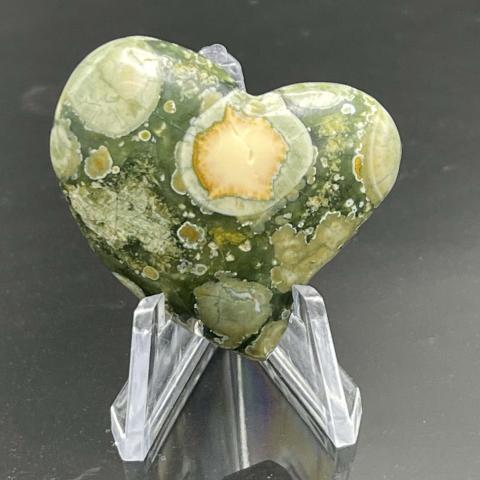 Fun Puffy Rain-forest Jasper Heart