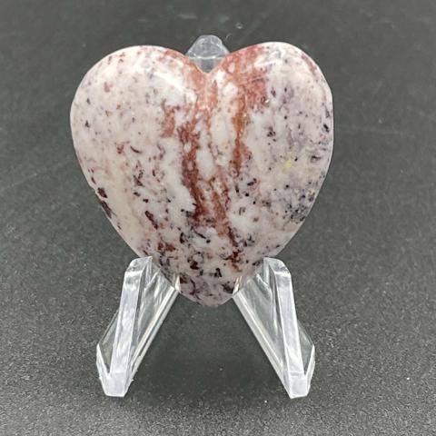 Opal Pink, Blue Patterned Heart