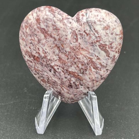 Opal Pink, Blue Patterned Heart